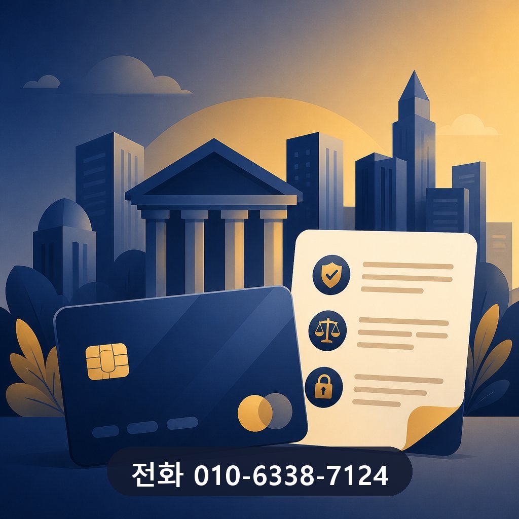 KB국민카드 카드깡 카드사 약관 확인 이미지 · 문의 010-6338-7124